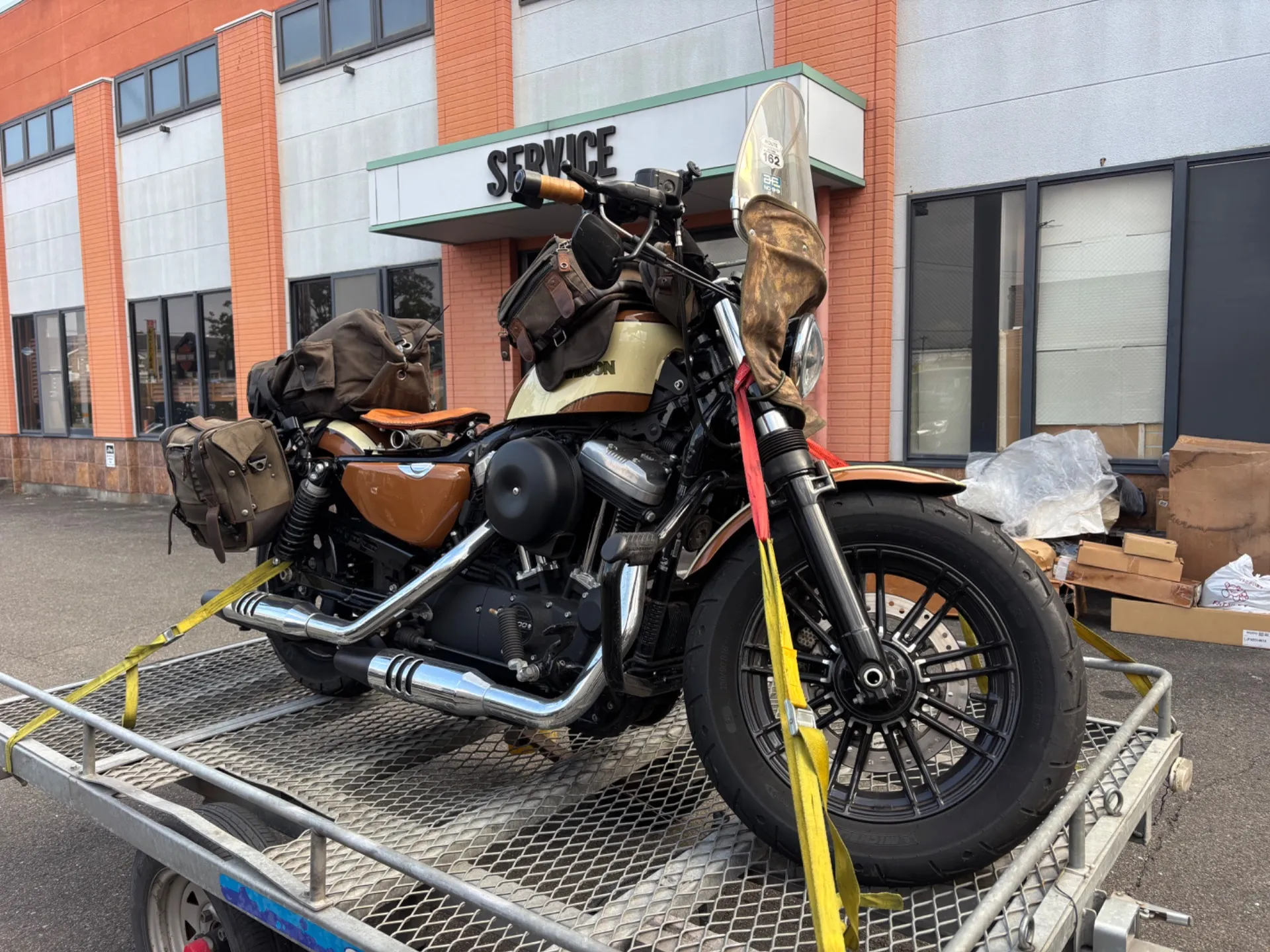 大分へのバイク陸送です。